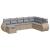 Set canapele de grădină, 8 piese, cu perne, bej, poliratan GartenMobel Dekor