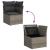 Set canapele de grădină, 9 piese, cu perne, gri, poliratan GartenMobel Dekor