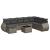 Set canapele de grădină, 9 piese, cu perne, gri, poliratan GartenMobel Dekor