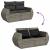 Set canapele de grădină, 9 piese, cu perne, gri, poliratan GartenMobel Dekor