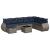Set canapele de grădină, 9 piese, cu perne, gri, poliratan GartenMobel Dekor
