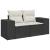 Set mobilier de grădină cu perne, 5 piese, negru, poliratan GartenMobel Dekor