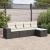 Set mobilier de grădină cu perne, 5 piese, negru, poliratan GartenMobel Dekor