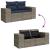Set canapea de grădină cu perne, 5 piese, gri, poliratan GartenMobel Dekor