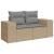 Set canapele de grădină cu perne, 6 piese, bej, poliratan GartenMobel Dekor