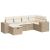 Set canapele de grădină cu perne, 6 piese, bej, poliratan GartenMobel Dekor