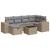 Set canapele de grădină, 7 piese, cu perne, bej, poliratan GartenMobel Dekor