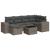 Set canapele de grădină, 7 piese, cu perne, gri, poliratan GartenMobel Dekor