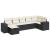 Set canapele de grădină cu perne, 7 piese, negru, poliratan GartenMobel Dekor