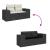 Set canapele de grădină cu perne, 7 piese, negru, poliratan GartenMobel Dekor