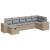 Set canapele de grădină, 7 piese, cu perne, bej, poliratan GartenMobel Dekor
