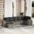 Set canapele de grădină, 7 piese, cu perne, gri, poliratan GartenMobel Dekor