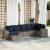 Set canapele de grădină, 7 piese, cu perne, gri, poliratan GartenMobel Dekor