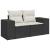 Set mobilier de grădină cu perne, 8 piese, negru, poliratan GartenMobel Dekor