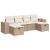 Set canapele de grădină cu perne, 6 piese, bej, poliratan GartenMobel Dekor