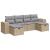 Set canapele de grădină cu perne, 6 piese, bej, poliratan GartenMobel Dekor