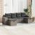Set mobilier grădină cu perne, 6 piese, gri, poliratan GartenMobel Dekor