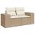 Set canapele de grădină, 9 piese, cu perne, bej, poliratan GartenMobel Dekor