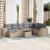 Set canapele de grădină, 9 piese, cu perne, bej, poliratan GartenMobel Dekor