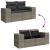 Set canapele de grădină, 9 piese, cu perne, gri, poliratan GartenMobel Dekor