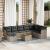 Set canapele de grădină, 9 piese, cu perne, gri, poliratan GartenMobel Dekor