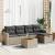 Set mobilier grădină cu perne, 6 piese, gri, poliratan GartenMobel Dekor