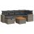 Set canapele de grădină, 7 piese, cu perne, gri, poliratan GartenMobel Dekor