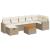 Set canapele de grădină, 8 piese, cu perne, bej, poliratan GartenMobel Dekor