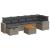 Set canapele de grădină cu perne, 8 piese, gri, poliratan GartenMobel Dekor