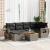 Set canapele de grădină, 7 piese, cu perne, gri, poliratan GartenMobel Dekor