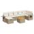 Set canapele de grădină, 8 piese, cu perne, bej, poliratan GartenMobel Dekor