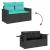 Set mobilier de grădină cu perne, 9 piese, negru, poliratan GartenMobel Dekor