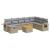 Set canapele de grădină, 9 piese, cu perne, bej, poliratan GartenMobel Dekor