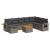 Set canapele de grădină, 9 piese, cu perne, gri, poliratan GartenMobel Dekor