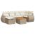 Set canapele de grădină, 7 piese, cu perne, bej, poliratan GartenMobel Dekor