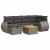 Set canapele de grădină, 7 piese, cu perne, gri, poliratan GartenMobel Dekor