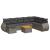 Set canapele de grădină, 9 piese, cu perne, gri, poliratan GartenMobel Dekor