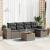 Set mobilier grădină cu perne, 6 piese, gri, poliratan GartenMobel Dekor