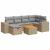 Set canapele de grădină, 7 piese, cu perne, bej, poliratan GartenMobel Dekor