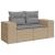 Set canapele de grădină, 8 piese, cu perne, bej, poliratan GartenMobel Dekor