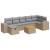 Set canapele de grădină, 8 piese, cu perne, bej, poliratan GartenMobel Dekor