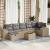 Set canapele de grădină, 8 piese, cu perne, bej, poliratan GartenMobel Dekor