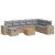 Set canapele de grădină, 9 piese, cu perne, bej, poliratan GartenMobel Dekor