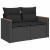 Set mobilier de grădină cu perne, 4 piese, negru, poliratan GartenMobel Dekor