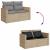 Set canapele de grădină, 4 piese, cu perne, bej, poliratan GartenMobel Dekor
