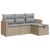 Set canapele de grădină, 4 piese, cu perne, bej, poliratan GartenMobel Dekor