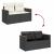 Set mobilier de grădină cu perne, 5 piese, negru, poliratan GartenMobel Dekor