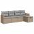 Set canapele de grădină cu perne, 5 piese, bej, poliratan GartenMobel Dekor