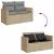 Set canapele de grădină cu perne, 6 piese, bej, poliratan GartenMobel Dekor