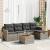 Set mobilier grădină cu perne, 6 piese, gri, poliratan GartenMobel Dekor
